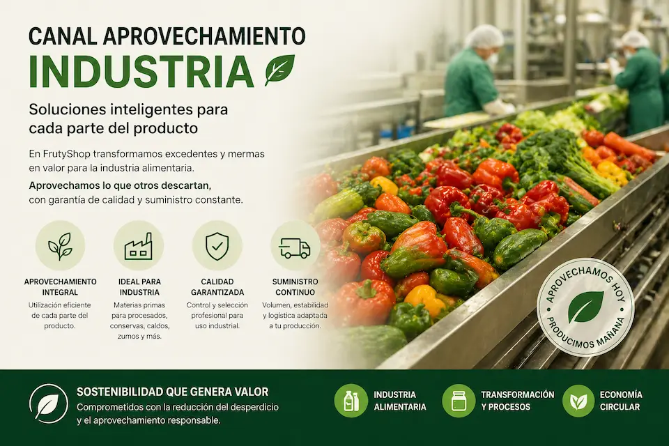 Aprovechamiento sostenible en la industria alimentaria. Soluciones para industria agroalimentaria